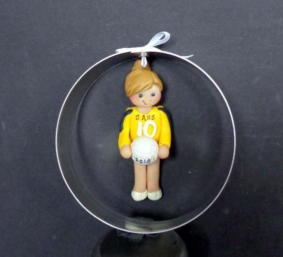 Volleyball Player Christmas Ornament Coach Uniform Shirt Metal Cookie Cutter Polymer Clay Milestone