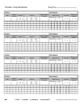 sheet homework therapy tracking speech Therapy: Sheet Group Data Articulation Speech SLP Data sheet homework therapy tracking speech Therapy: Sheet Group Data Articulation Speech SLP Data