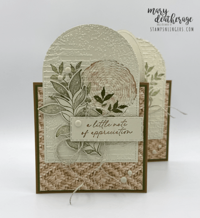 Stampin’ Up! Arched Textured Notes Sneak Peek Tri-Fold Card for the SU Demos Fun Fold Blog Hop