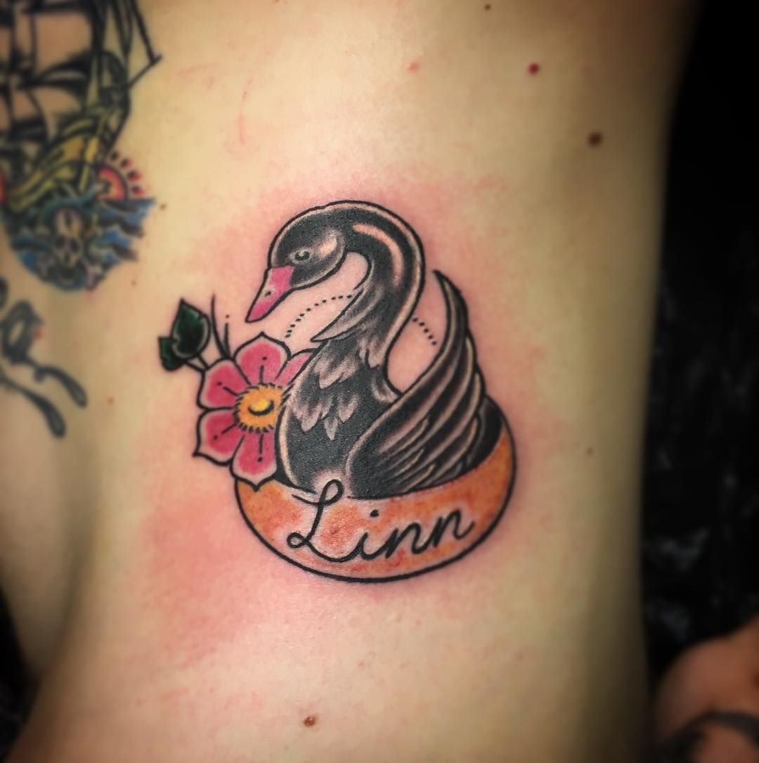 the shading in this swan is 100 Swan tattoo, Black swan