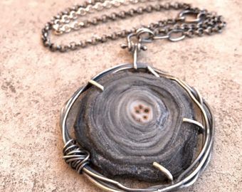 Handmade Boho Agate Druzy Assemblage Pendant Necklace