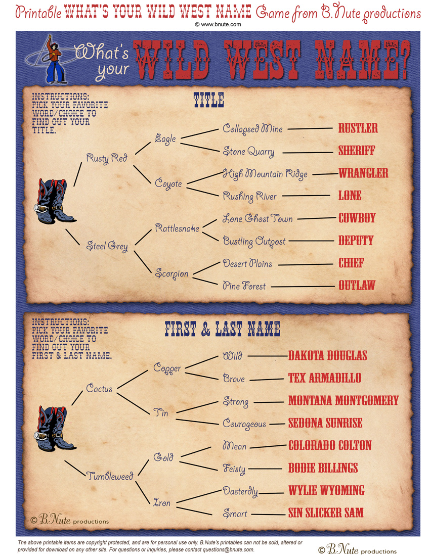 Bnute Productions Western Round Up Party Game Ideas And Free Printable Bnute Productions Western Round Up Party Game Ideas And Free Printable