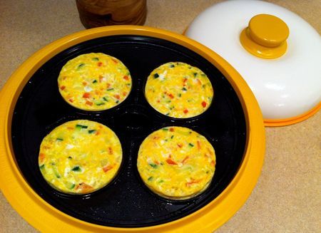 I have a frittata recipe that typically takes 35 minutes in the oven. I used the same ingredients and made Mini Frittatas in the Rangemate. They came out perfectly and only took 12 minutes. Plus, I can freeze the the little individual frittatas and they’re perfect to pull out for breakfast in a hurr... Multi Cooker Recipes, Chef Recipes, Grilling Recipes, Slow Cooker Recipes, Cooking Recipes, Healthy Recipes, Microwave Cooker, Microwave Dishes, Microwave Recipes