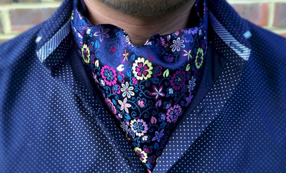 RF431RS Red Green Paisley Men Silk Cravat Scarves Ascot Tie Handkerchief Set