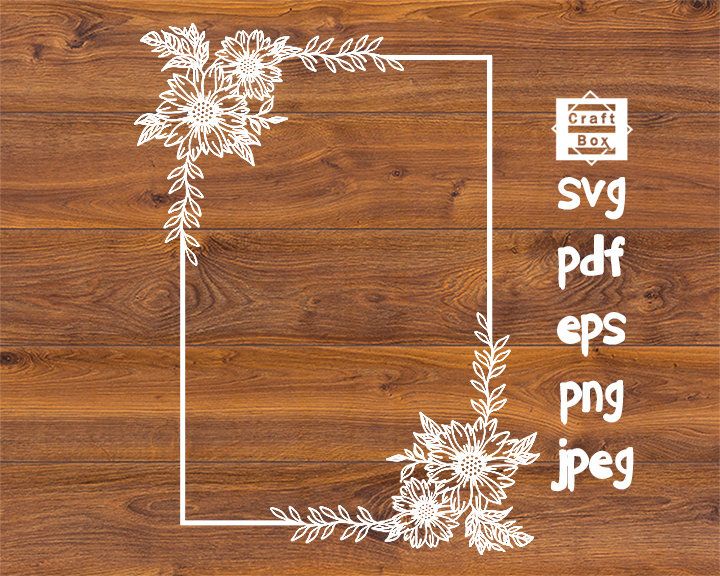 Download Square frame sunflower svg, frame svg, flower design svg ...
