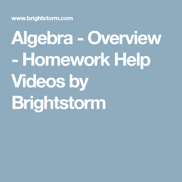 Videos for homework help Videos for homework help