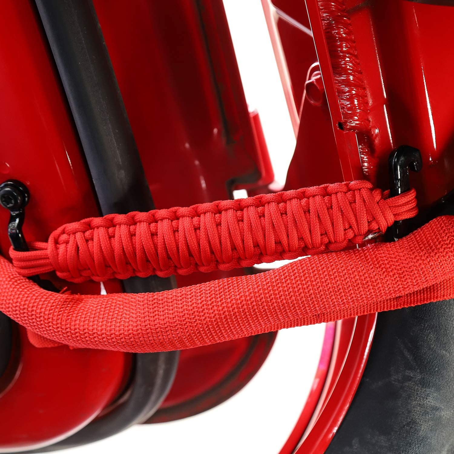 Interior Accessories Red Savadicar Door Limiting Straps Swing Door Check Limiter for 2007-2018 Jeep Wrangler JK JKU 2//4 Door with Wire Protecting Harness