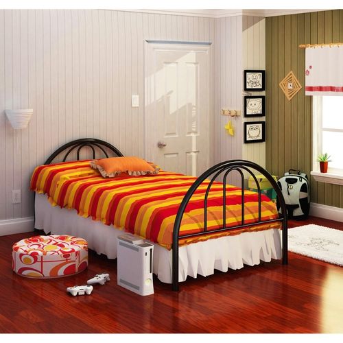 Twin Black Metal Platform Bed Frame With Arch Headboard Footboard Platform Bed Frame Headboard And Footboard Metal Platform Bed