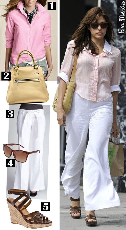 Eva Mendes - The Budget Babe | White pants fashion, Fashion, White pants