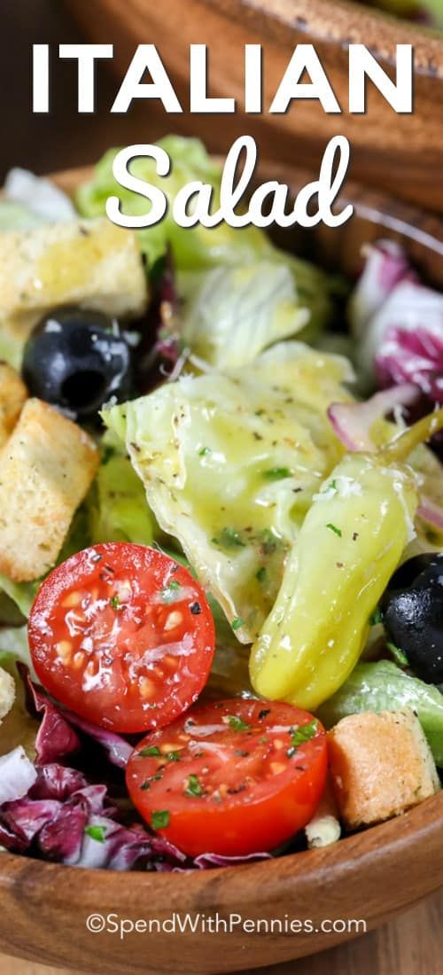 Easy Italian Salad - Spend With Pennies
