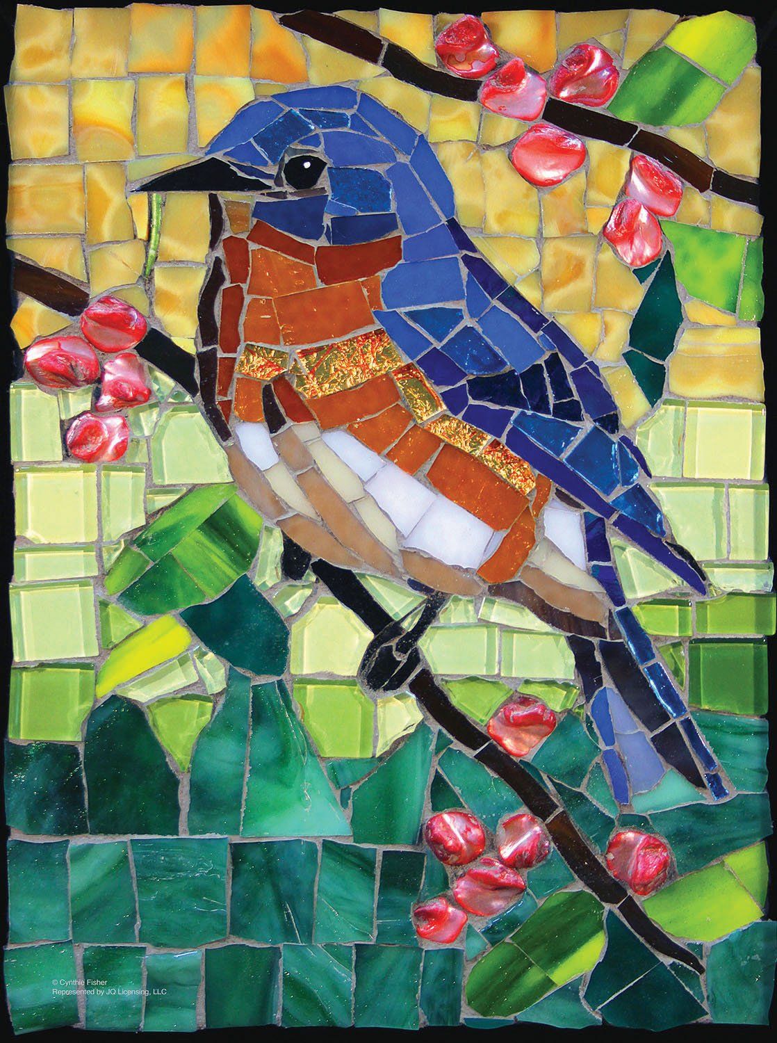 Stained Glass Bluebird 1000 Piece Puzzle - Quick Ship - Puzzlicious.com Mosaic Art Diy, Easy Mosaic, Mosaic Garden Art, Mosaic Art Projects, Mosaic Tile Art, Mosaic Stained, Mosaic Artwork, Mosaic Decor, Mosaic Crafts