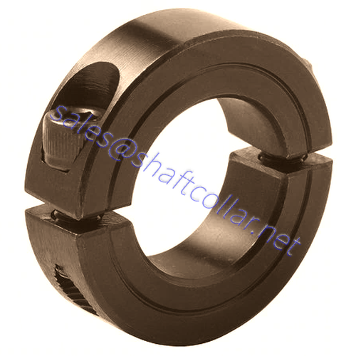 Metal Products #H2C-400 Specifications Bore Dia.: 4 in Material: Black Oxide Steel Number of Pieces: 2 Collar Style: Clamp Outside Dia.: 5 1/4 in Dimension Black Oxide, Metal Products, Clamp, Collar Styles, Number, Steel, Piecings, Material, Steel Grades