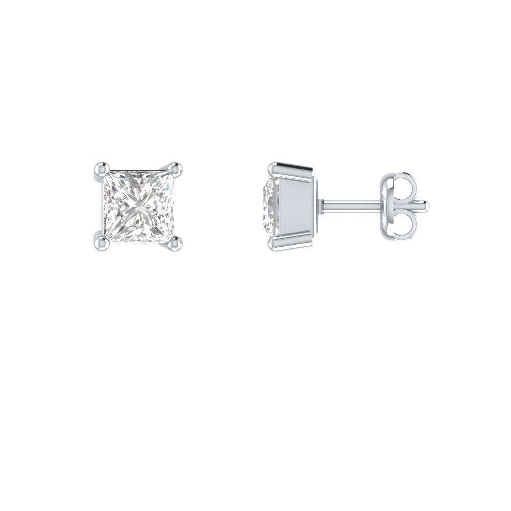 Solid 10k White Gold Womens Jewelry Earrings 0.92 Ct Princess Sapphire Solitaire #Boxofcaratsinternational #Stud Womens Jewelry Earrings, Women Jewelry, White Topaz, White Gold, Solid Gold Stud Earrings, Gold Studs, 10k Gold, Pink Sapphire, Princess