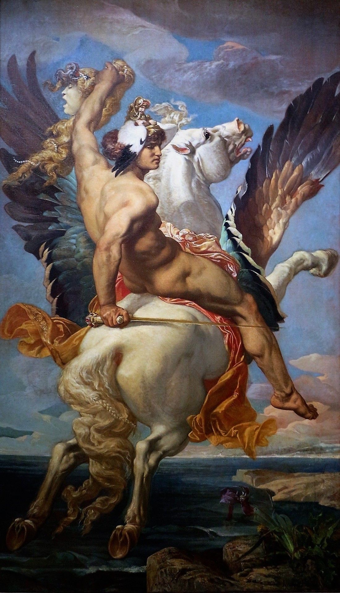 Oldpaintings Perseus 1869 By Paul Joseph Blanc French 1846 1904 Arte Del Caballo Arte Del Renacimiento Criaturas Mitológicas