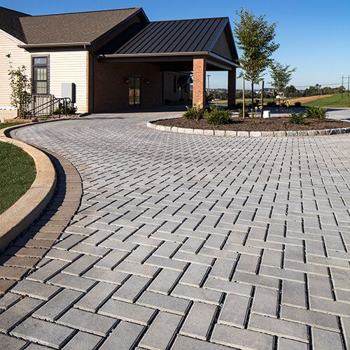 Permeable Driveway, Stone Driveway, Driveway Design, Driveway Landscaping, Driveway Ideas, Driveway Entrance, Brick Paving, Concrete Pavers, Pavement Design Paving Pattern Driveways