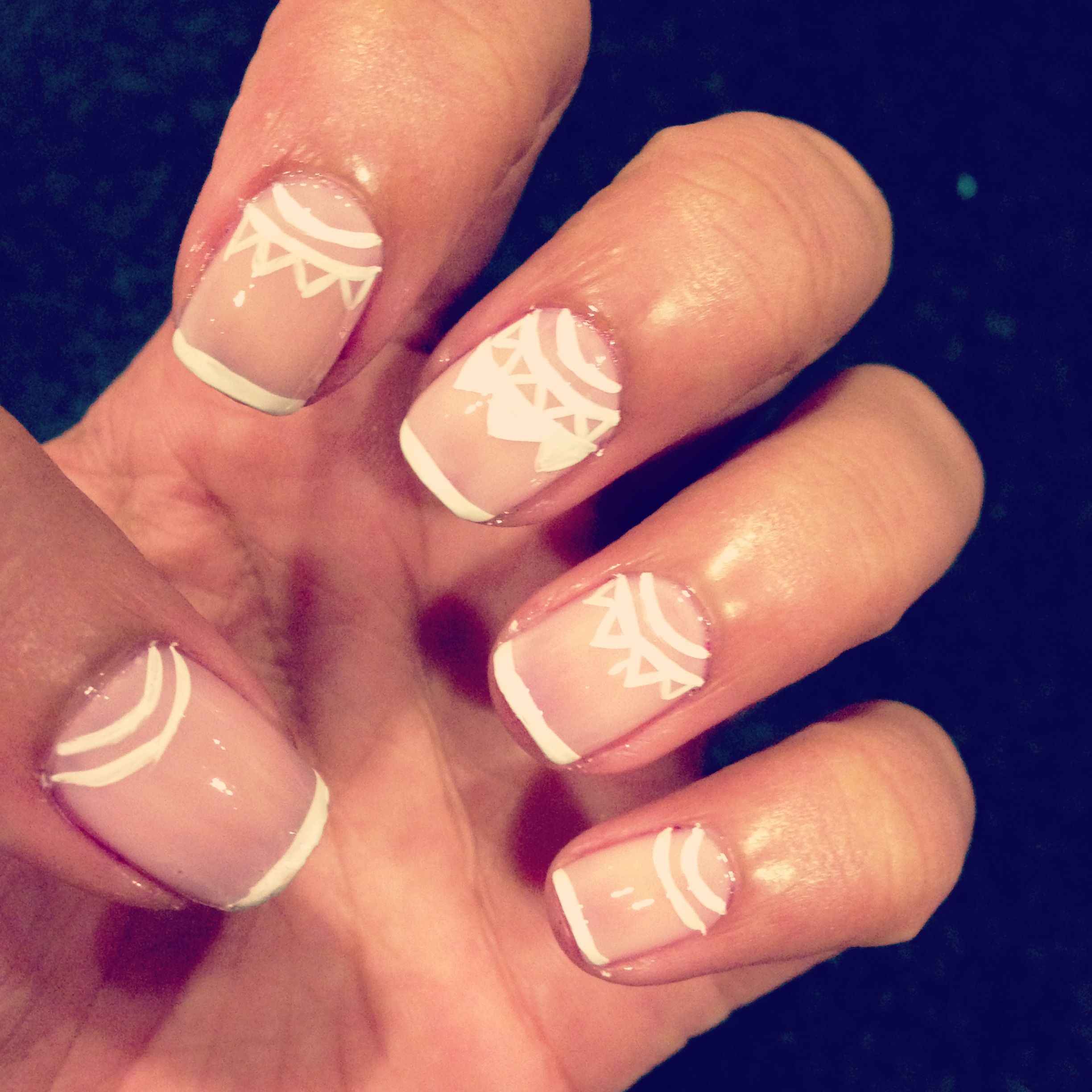 Lace Print Nails With French Tip Rani S Pinterest Lace Print Nails With French Tip
