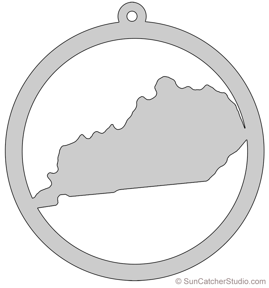 Kentucky – Map Outline, Printable State, Shape, Stencil, Pattern