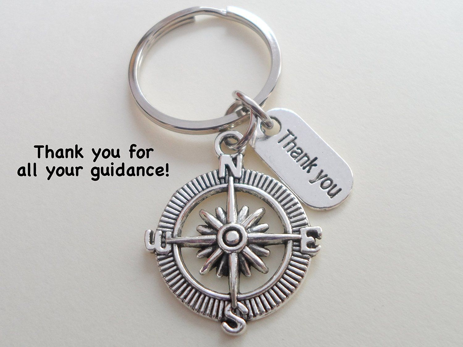 A compass charm keychain to give to a teacher, counselor, parent, grandparent or anyone who has give guidance along your way! Diy Teacher Gifts, Parent Gifts, Teacher Appreciation Gifts, Diy Gifts, Employee Appreciation, Coffee Gift Basket, Coffee Gifts, Thank You Tags, Thank You Gifts