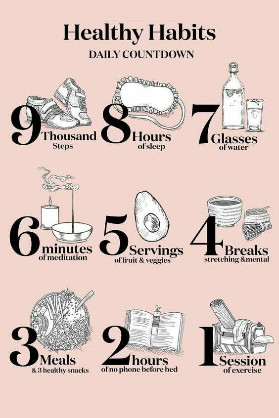 Gesunde Gewohnheiten !! Täglicher Countdown #Gesundheit #Fitness #Musely #Tipp -... - Fitness Tips...