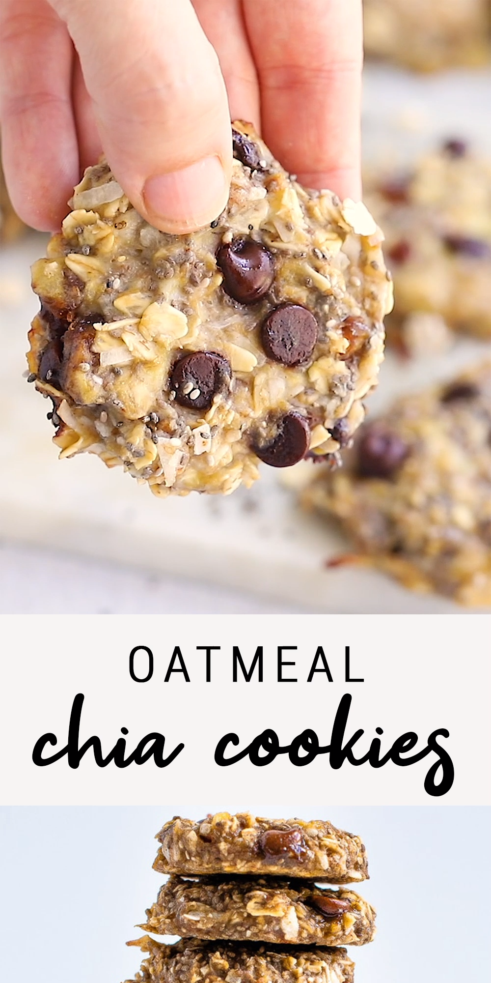 Oatmeal Chia Cookies #healthysnacks