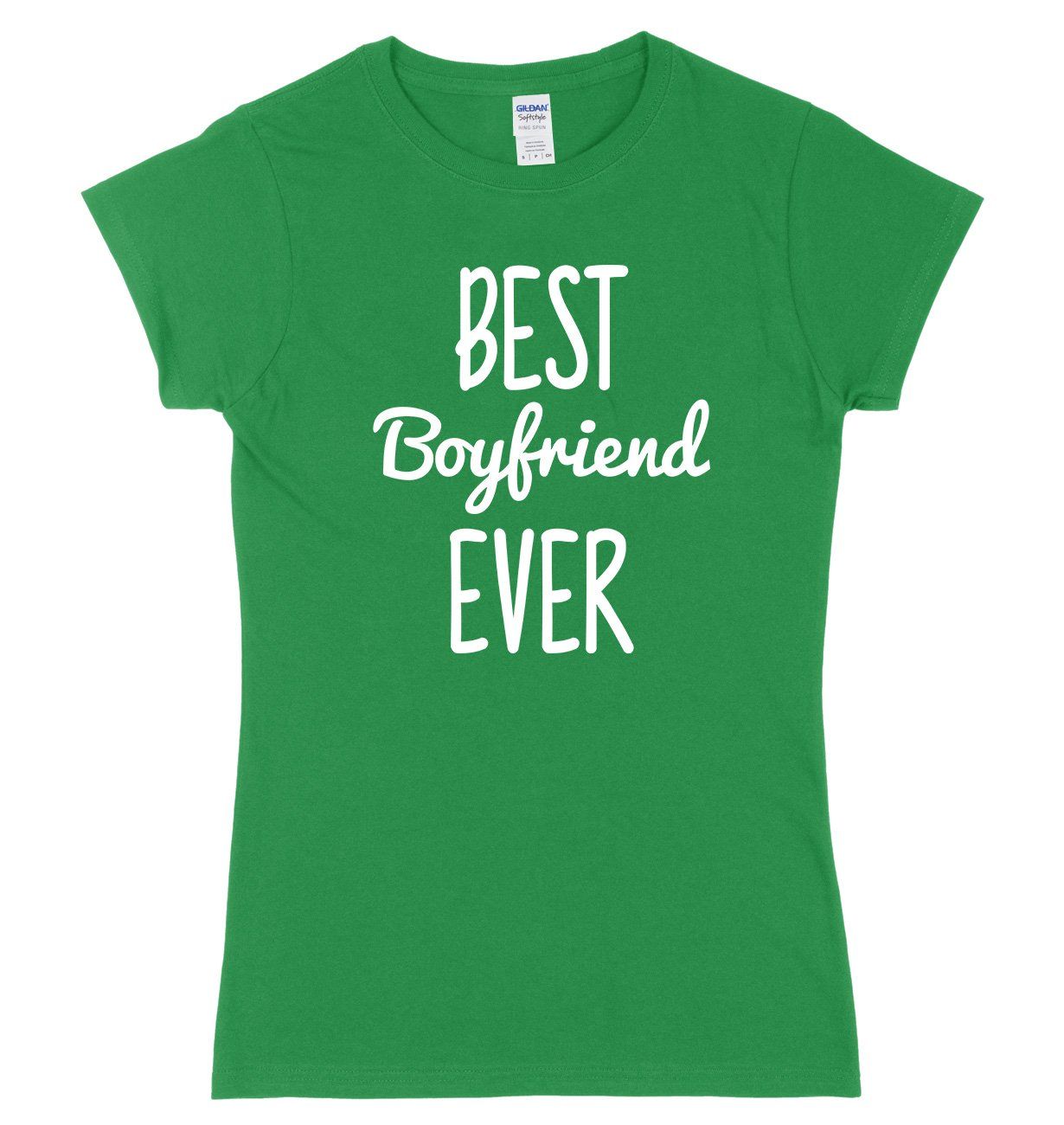 Best Boyfriend Ever Womens Ladies Slim Fit T-Shirt - XX-Large / Green