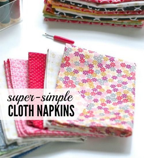 Super-simple DIY cloth napkins #clothnapkins