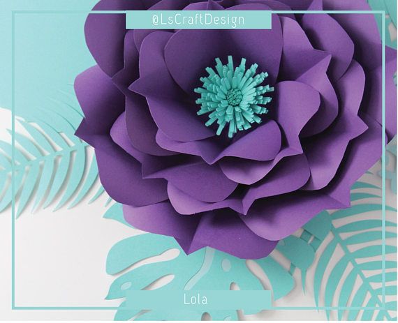 Paper Flower Flower Template Paper Flowers Paper Flowers Diy