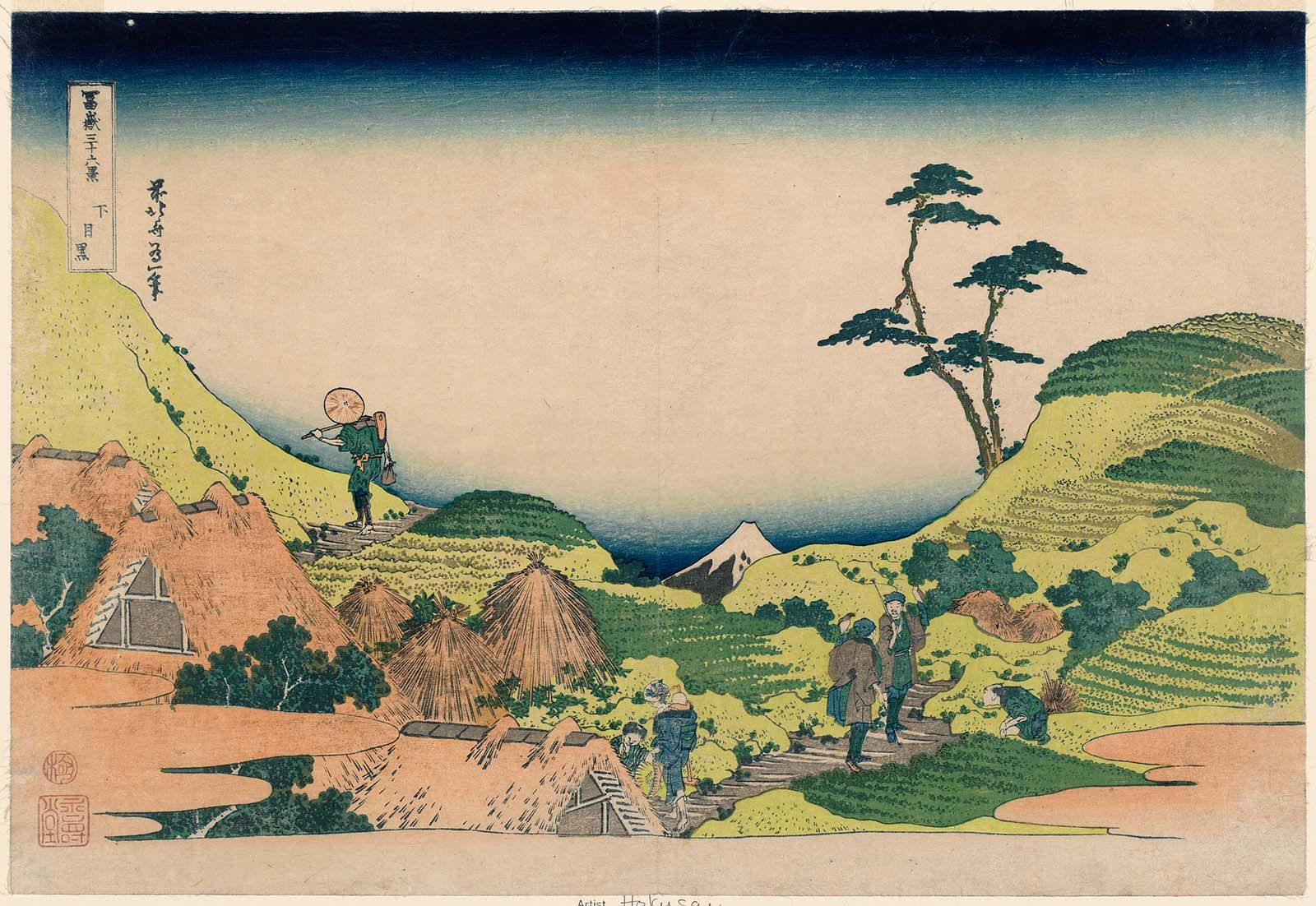Lower Meguro Shimo Meguro From The Series Thirty Six Views Of Mount Fuji Fugaku Sanjûrokkei Katsushika Hokusai Landscape Prints Japan Landscape