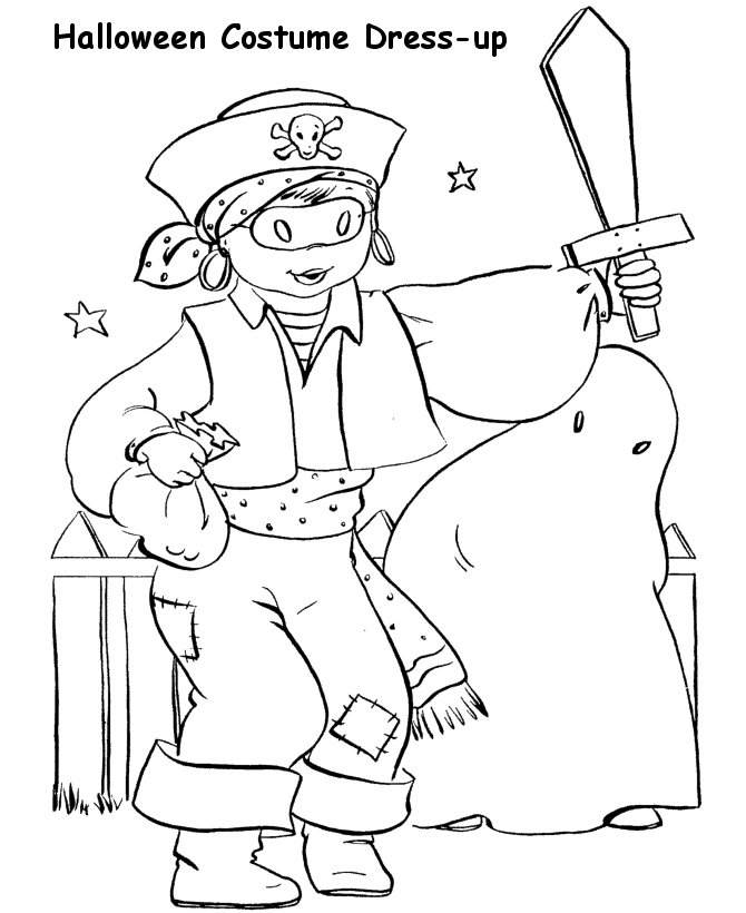 halloween costumes coloring pages