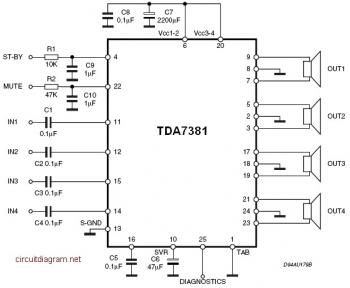 tda7831 4x25w quad audio amplifier schematic diagram ceet in 2019tda7831 4x25w quad audio amplifier schematic diagram