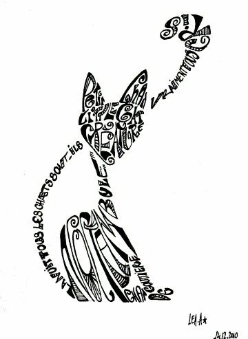 Calligramme Chat Calligramme Caligraphie Art Calligraphique Calligramme Chat Calligramme Caligraphie Art Calligraphique