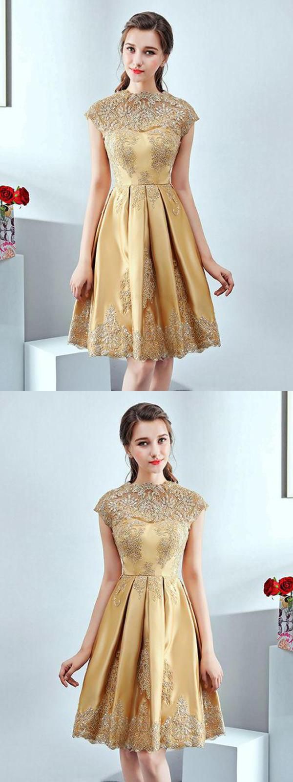 Appliques Homecoming Dress, Homecoming Dress A-Line, Custom Homecoming Dress, Sh...