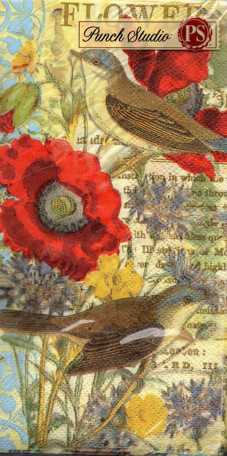 32 Punch Studio Red Poppy Sparrow Hostess Paper Napkins | Napkins ... 32 Punch Studio Red Poppy Sparrow Hostess Paper Napkins | Napkins ...