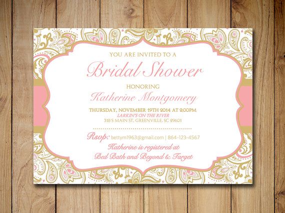 Bridal Shower Invitation Template - Gold Blush Pink - invitation template bridal shower Bridal Shower Invitation Template - Gold Blush Pink - invitation template bridal shower