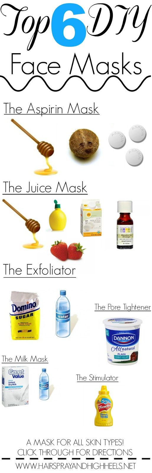 6 DIY Face Masks: All Skin Types - Hairspray and Highheels Beauty Care, Beauty Skin, Beauty Makeup, Hair Beauty, Beauty Secrets, Beauty Hacks, Beauty Advice, Beauty Ideas, Beauty Products