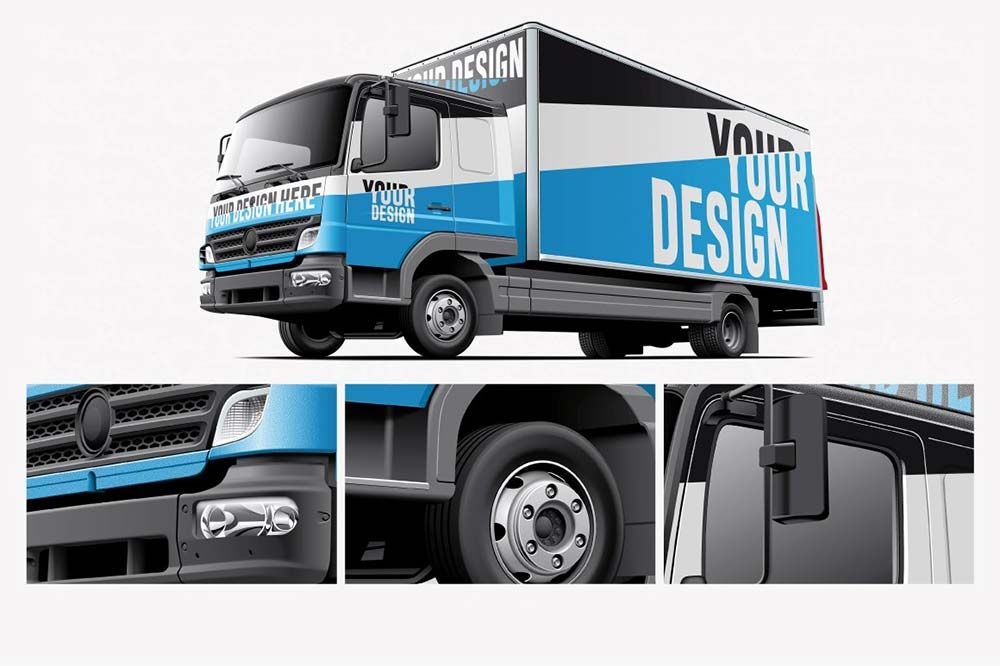 food truck wrap mockup