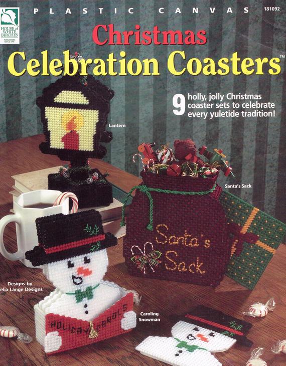 Holiday Character Coaster Sets Annie/'s plastic canvas pattern booklet NEW