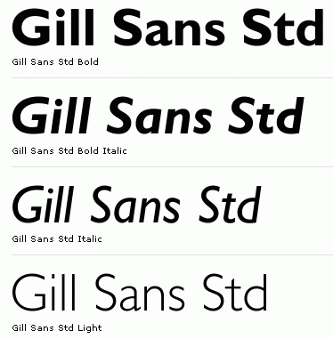 Resultado de imagen de tipografia Gill Sans