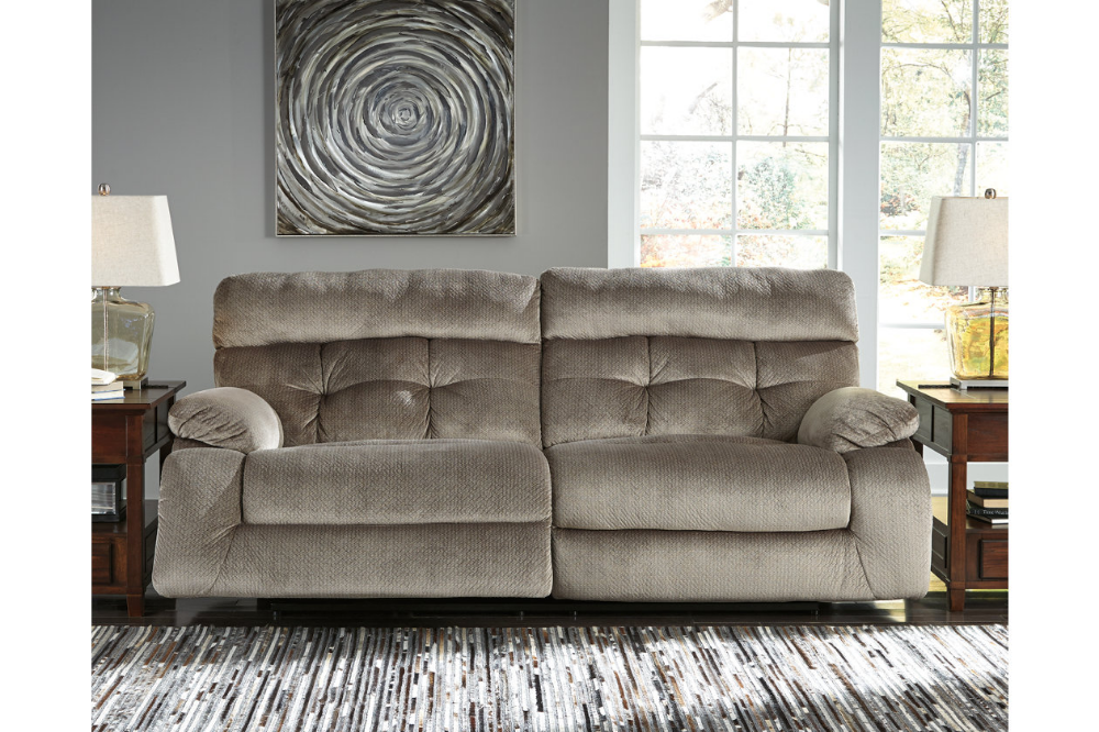 Brassville Power Reclining Sofa | Ashley Furniture HomeStore | Power