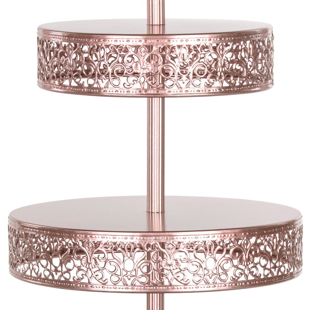 2 Tier Reversible Dessert Cupcake Stand Rose Gold Gold Cupcake Stand Gold Drinks Gold Dessert Stands