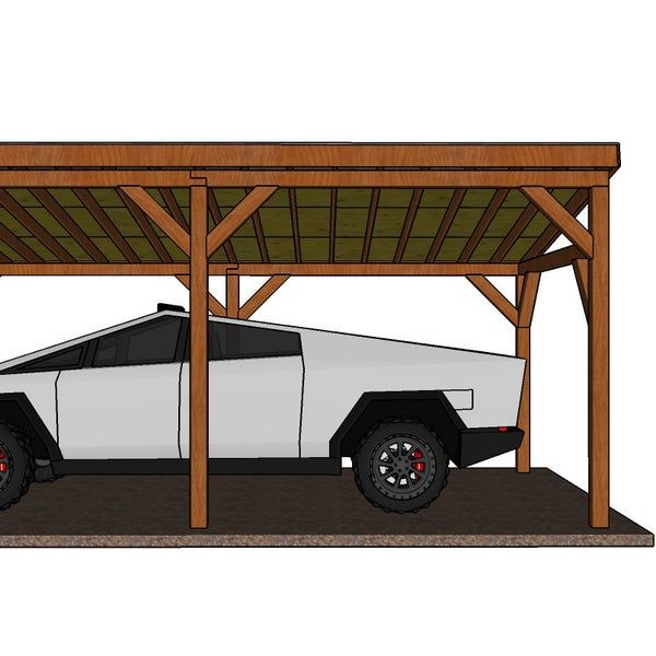 12x24 Lean to Carport Plans | Etsy | Lean to carport, Carport plans ...