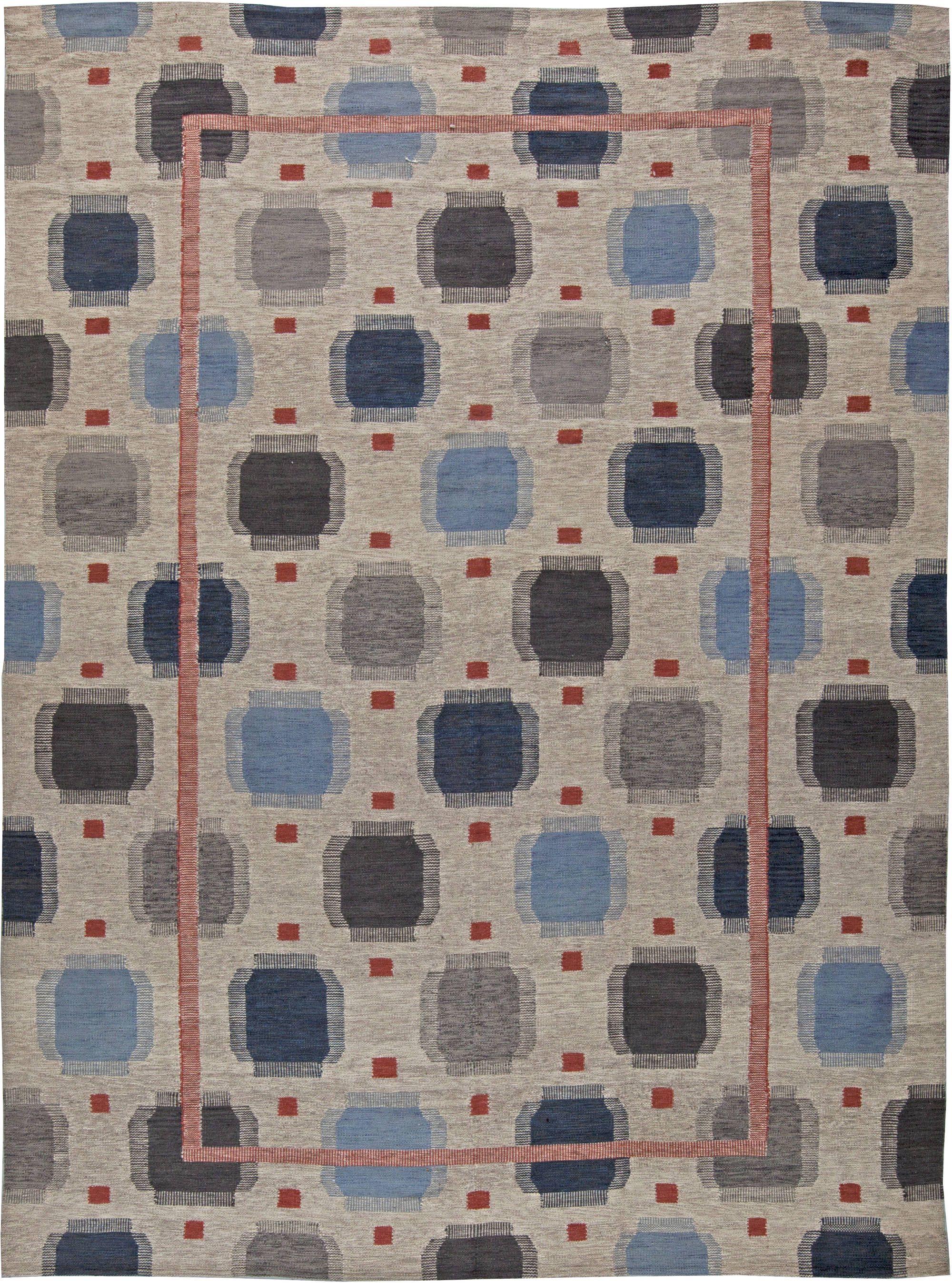 Swedish Design Rug In 2018 Rugs Pinterest Swedish Rugs Scandinavian Geometric Blue Rug From Doris Leslie Blau Features Hand Knotted Wool Pattern Swedishrug