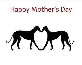 Mothers Day Card Greyhound Whippet Lurcher Italian Gift CUSTOM TEXT Gifts