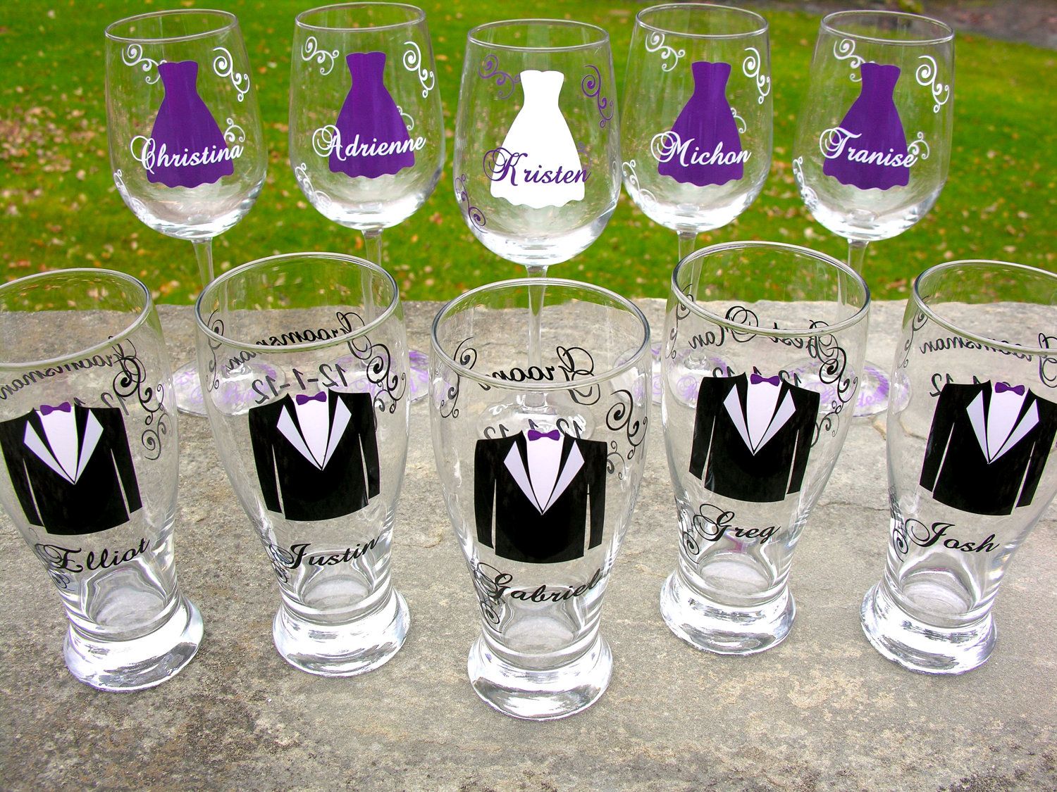 Wedding Party Gles Wine And Beer Pilsner Wedding Party Gles Wine And Beer Pilsner Bridesmaids Groomsman Gifts