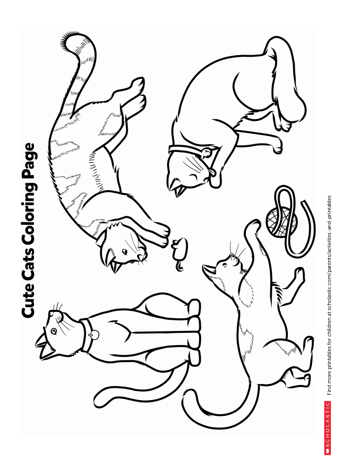 Turn Saturday Into Caturday With This Printable Coloring Activity