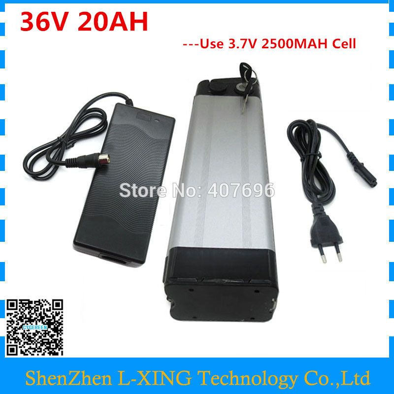 Adapter 36V 13AH Lithium Electric Bicycle Bike Battery Rear Light For Max 500W