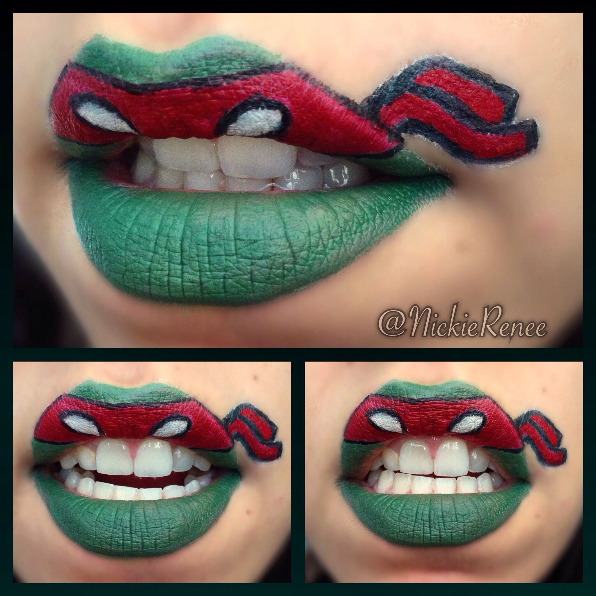 Ninja Turtle Lip Art NickieReneeMUA 3 Pinterest Ninja Turtles