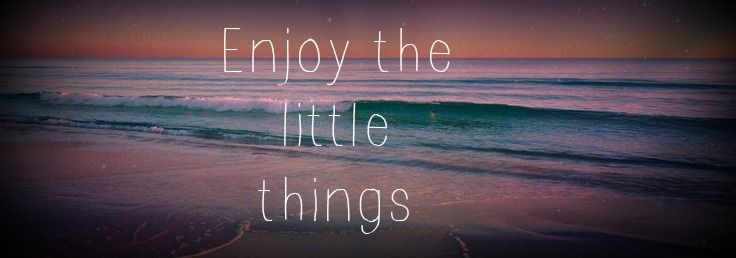 "enjoy the little...