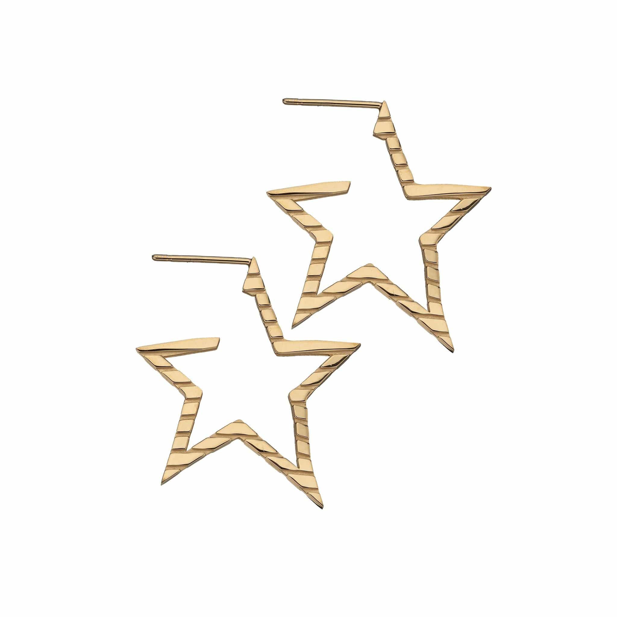 Jennifer Zeuner Jewelry Soo 1" Earrings 14k yellow gold plated silver Jennifer Zeuner Jewelry, Big Night Out, Star Shape, Sterling Silver Earrings, Dynamic, Dressy, 14k Yellow Gold, Silver Plate, Hair Accessories
