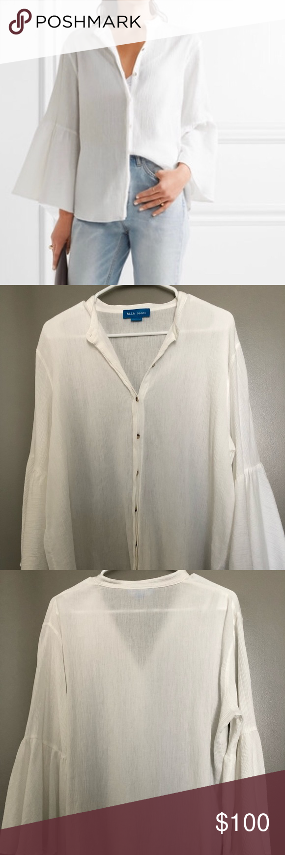 M.i.h. Jeans Shirt ivory | Jean shirts, Clothes design, Jeans tops